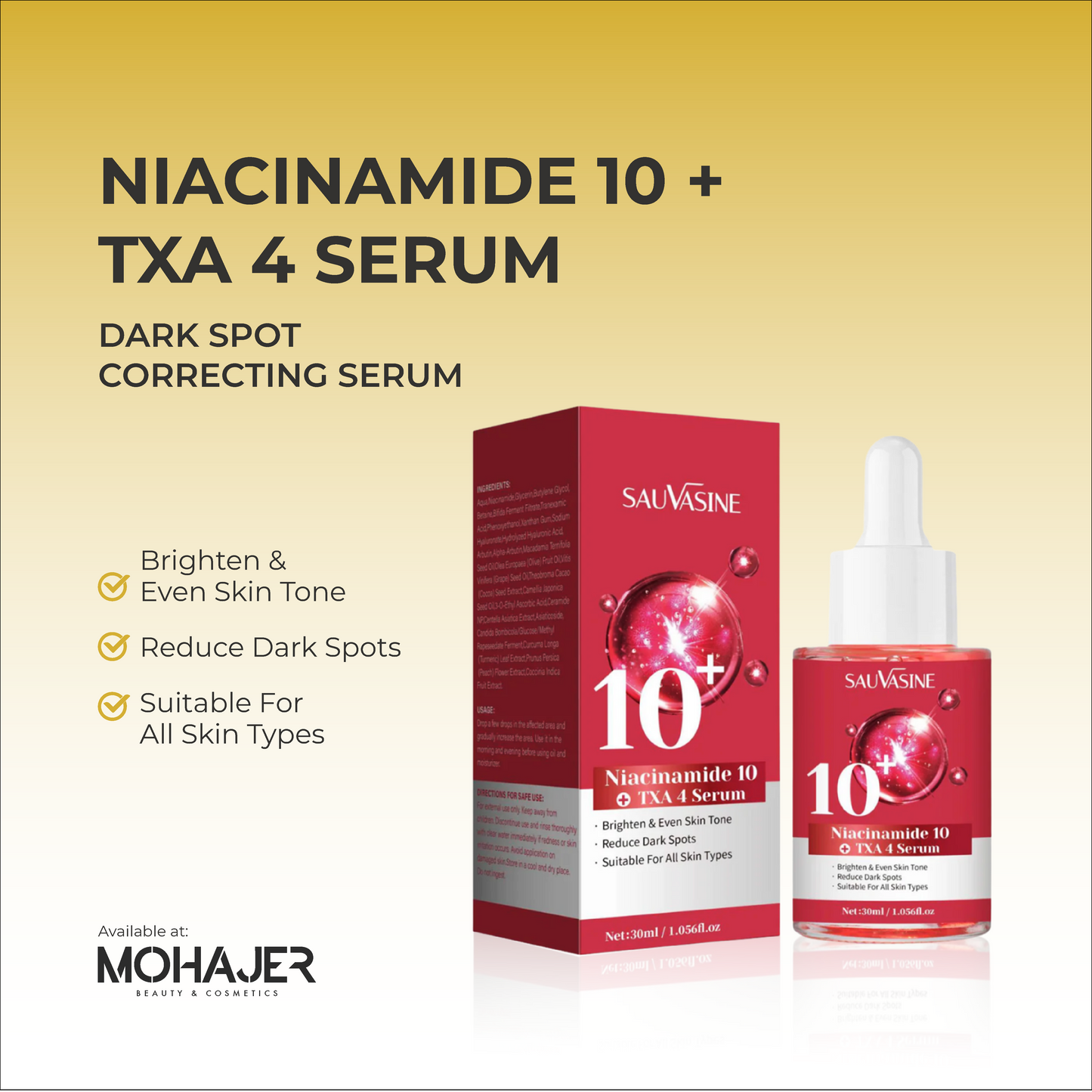 Niacinamide TXA Acne Brightening Serum – Smooth Even Skin for Oily/Combo