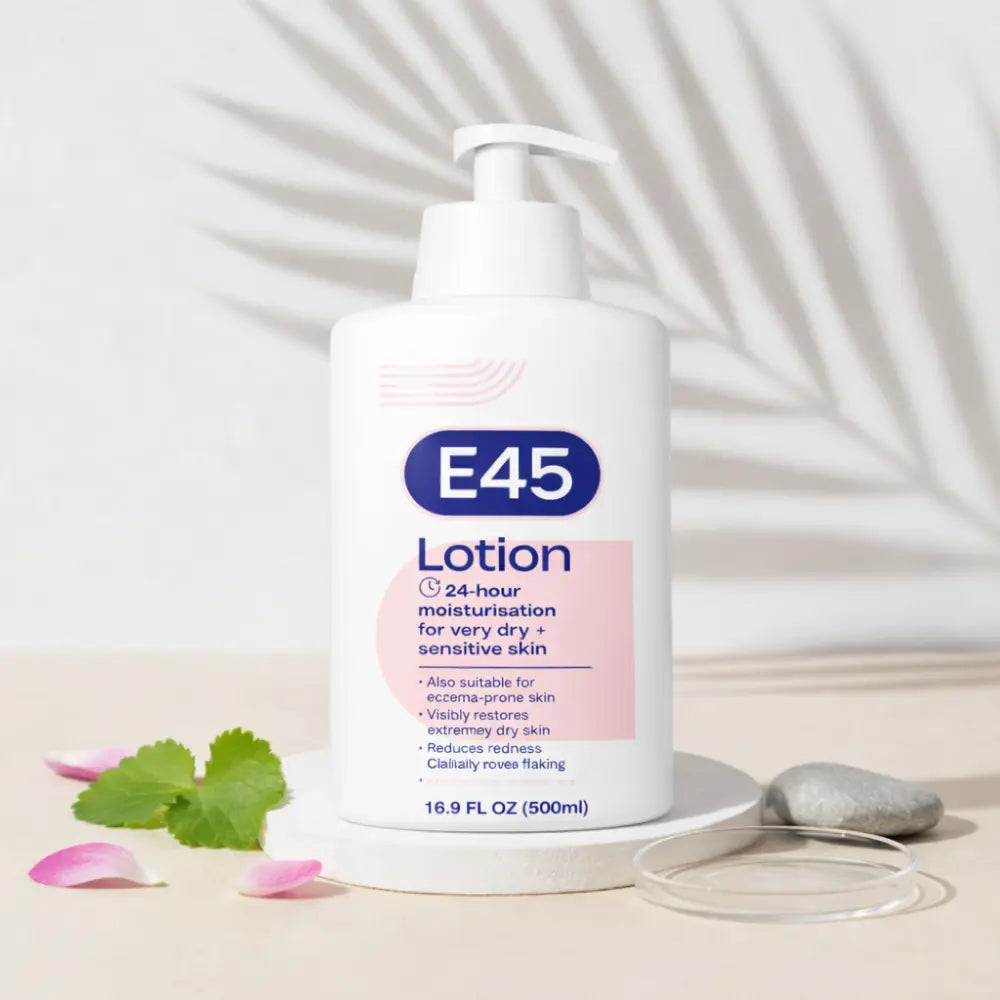 E45 Dermatological Moisturising Body Lotion For Dry Sensitive Skin 500ml E45