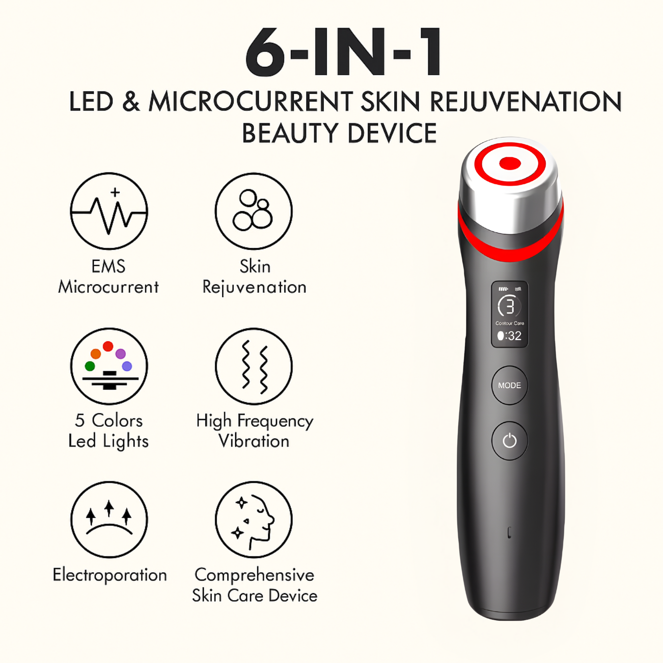 Microcurrent LED Age-Defying Device